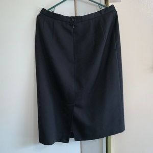 Pendleton 100% Virgin Wool Skirt Solid Black Sz 12